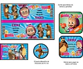 Kit Imprimible Candy Bar Masha Y El Oso El Mas Completo