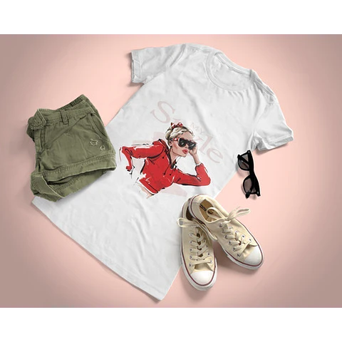 Plantillas Diseños Remeras Mujer P/ Sublimación Mockups M3