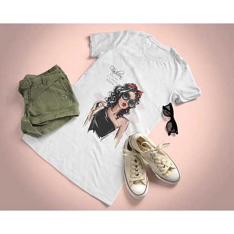 Plantillas Diseños Remeras Mujer P/ Sublimación Mockups M3