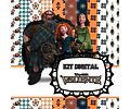 Kit Imprimible Fondos Clipart - Princesa Merida Valiente