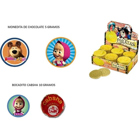 Kit Imprimible Candy Bar Masha Y El Oso El Mas Completo