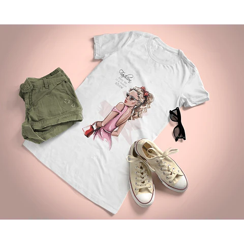 Plantillas Diseños Remeras Mujer P/ Sublimación Mockups M3