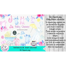 Cliparts Imagenes Png Baby Shower Acuarela 