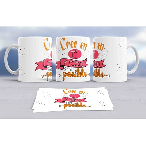 Diseños Plantillas Tazas Frases Motivación Sublimación M1
