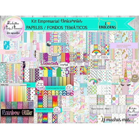 Kit Pack Empresarial Unicornios Mega Completo - Unico