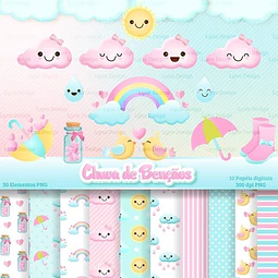 Cliparts Y Papeles Digitales Lluvia De Amor L2