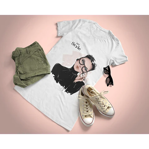 Plantillas Diseños Remeras Mujer P/ Sublimación Mockups M3