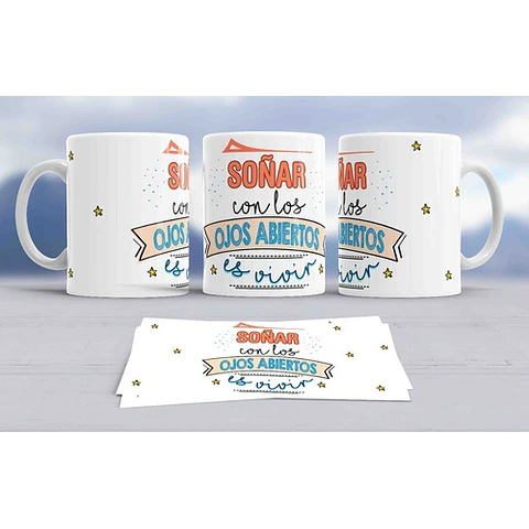 Diseños Plantillas Tazas Frases Motivación Sublimación M1