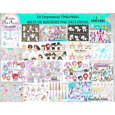 Kit Pack Empresarial Unicornios Mega Completo - Unico