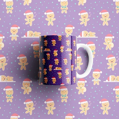 Plantillas Sublimación Tazas - Collage Navidad