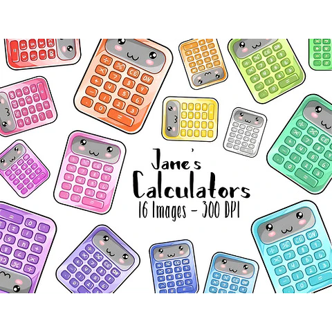 Cliparts Imagenes Png Calculadoras Pasteles Acuarelas Jk11