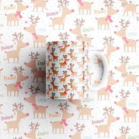 Plantillas Sublimación Tazas - Collage Navidad