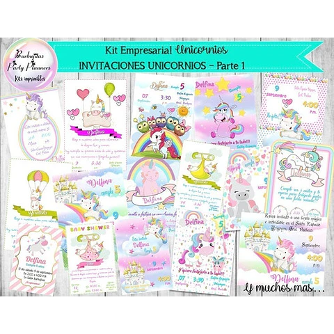 Kit Pack Empresarial Unicornios Mega Completo - Unico