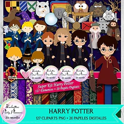 Papeles Y Cliparts Png Digitales Harry Potter Kit Imprimible