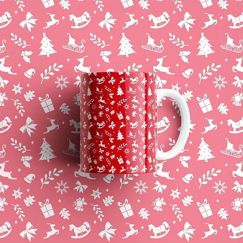 Plantillas Sublimación Tazas - Collage Navidad