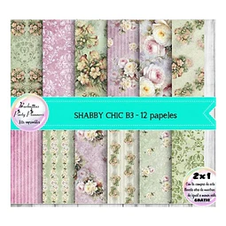 Papeles Digitales Fondos Shabby Chic Vintage Lila Y Verde B3