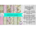Papeles Digitales Fondos Shabby Chic Vintage Lila Y Verde B3