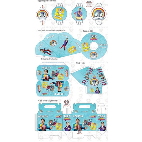 Kit Imprimible Topa Junior Express Editable