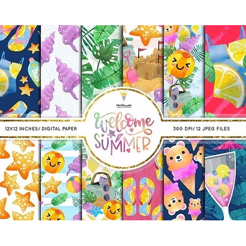 Papeles Digitales Bienvenido Verano M53