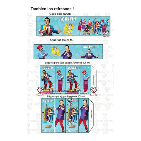 Kit Imprimible Topa Junior Express Editable