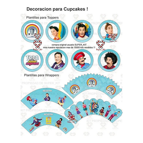 Kit Imprimible Topa Junior Express Editable