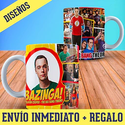 Diseños Plantillas Tazas The Big Bang Theory Sublimación M3