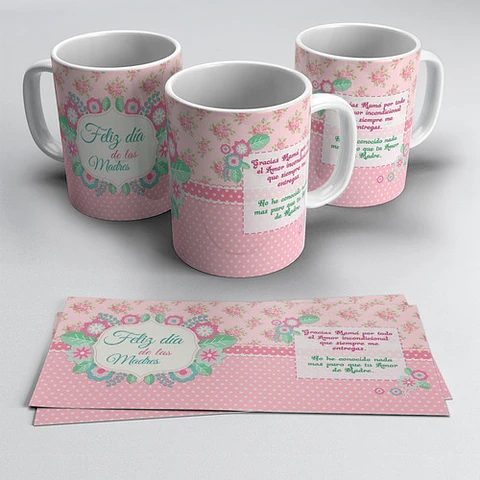 Plantillas Sublimación Tazas Set De Mate - Día De La Madre