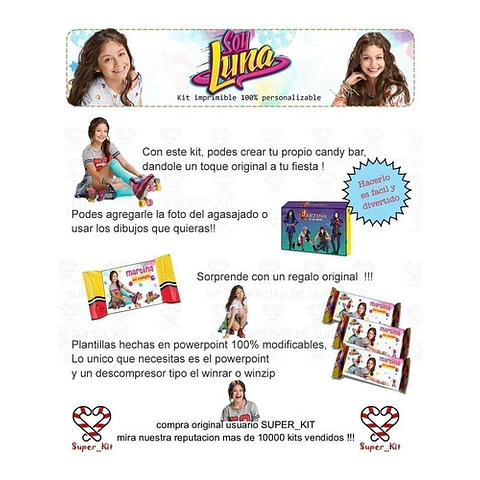 Kit Imprimible Soy Luna Editable