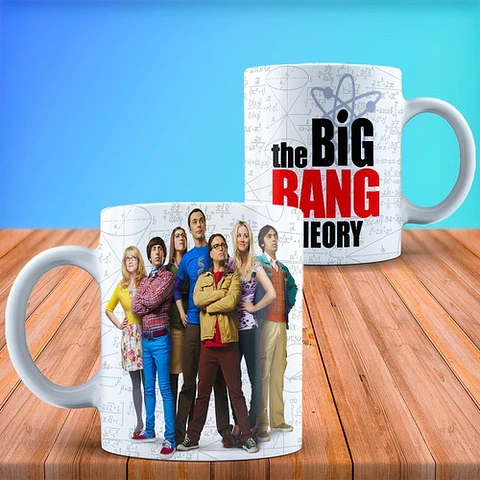 Diseños Plantillas Tazas The Big Bang Theory Sublimación M3