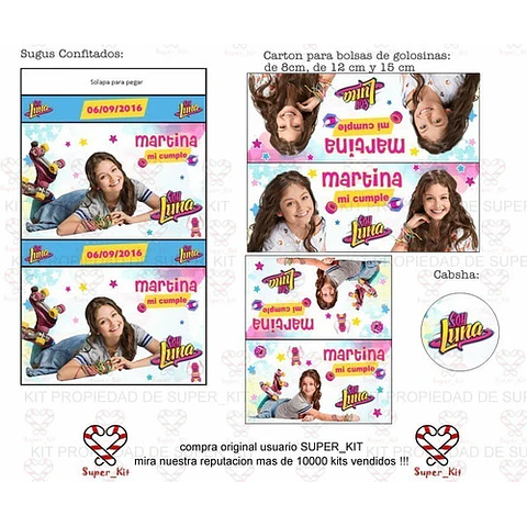 Kit Imprimible Soy Luna Editable