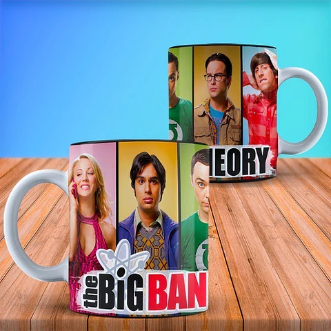 Diseños Plantillas Tazas The Big Bang Theory Sublimación M3