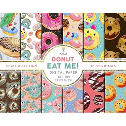 Papeles Digitales Donuts Donas M14