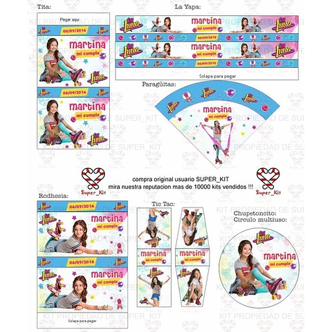Kit Imprimible Soy Luna Editable