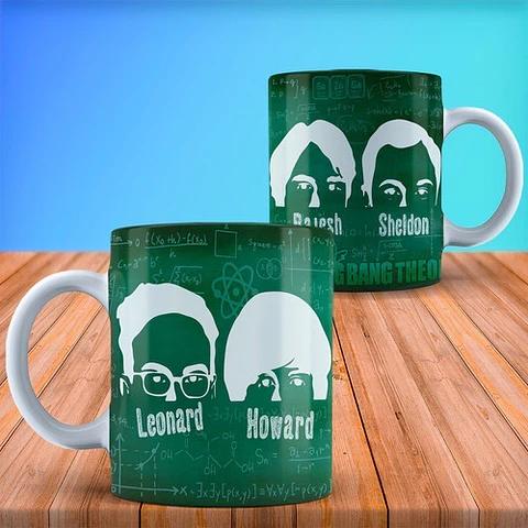 Diseños Plantillas Tazas The Big Bang Theory Sublimación M3