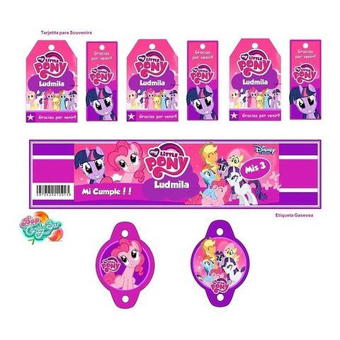 Kit Imprimible Candy Bar My Little Pony El Mas Completo