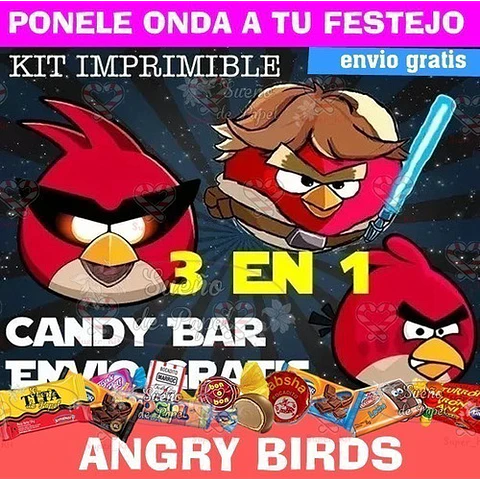 Kit Imprimible Angry Birds Angry Birds Space Y Star Wars