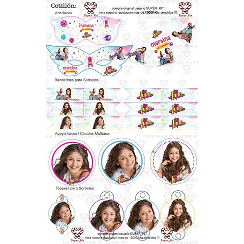 Kit Imprimible Soy Luna Editable