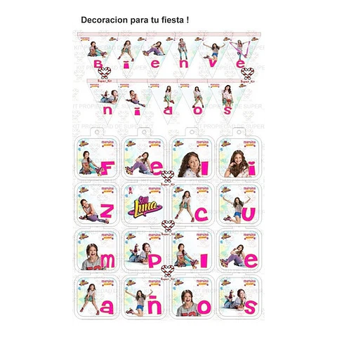 Kit Imprimible Soy Luna Editable