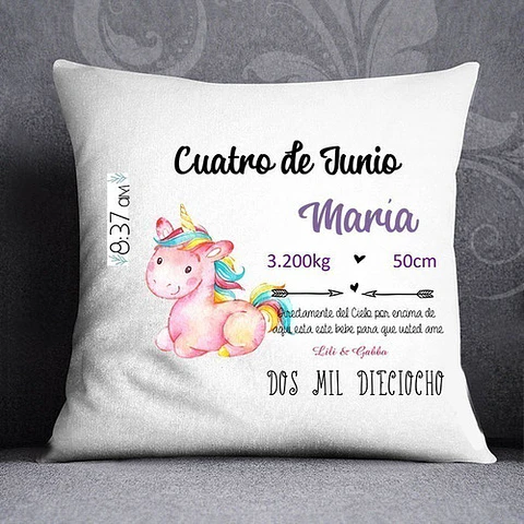 Plantillas Sublimación Almohadón Bebé Unicornios / Edit Ppt