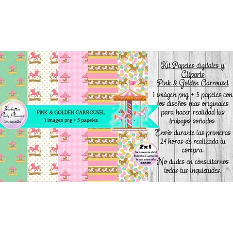 Papeles Y Clipart Png Carrousel Carrusel Kit Imprimible