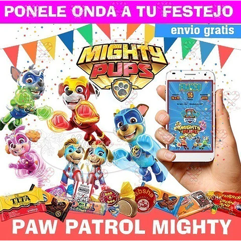 Kit Imprimible Paw Patrol Mighty Pups Patrulla Canina