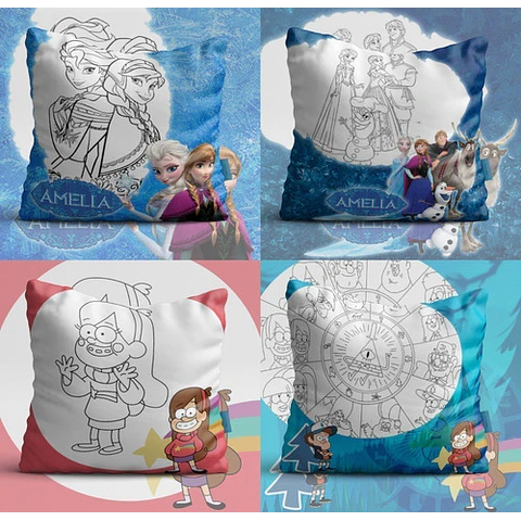 Plantillas Almohadones Tazas Colorear Dia Del Niño Infantil