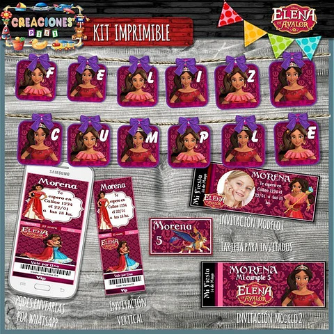 Kit Imprimible Candy Bar Elena De Avalor El Mas Completo