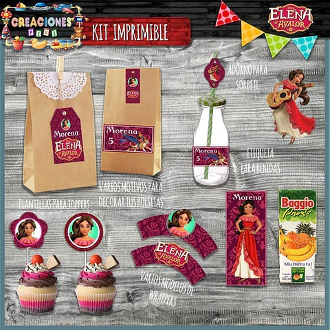 Kit Imprimible Candy Bar Elena De Avalor El Mas Completo