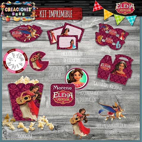 Kit Imprimible Candy Bar Elena De Avalor El Mas Completo