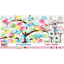 Papeles Y Cliparts Png Digitales Pajaritos Kit Imprimible