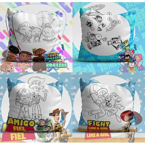 Plantillas Almohadones Tazas Colorear Dia Del Niño Infantil