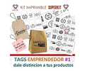 Kit Imprimible Tags Emprendedor Mod 1 Destaca Tus Envios!