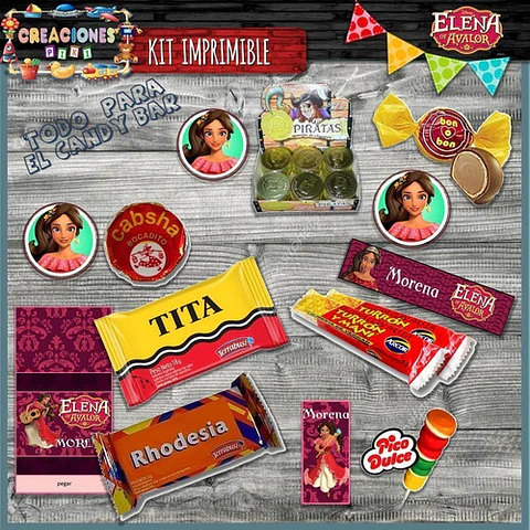 Kit Imprimible Candy Bar Elena De Avalor El Mas Completo
