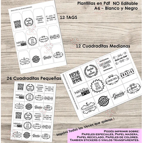 Kit Imprimible Tags Emprendedor Mod 1 Destaca Tus Envios!